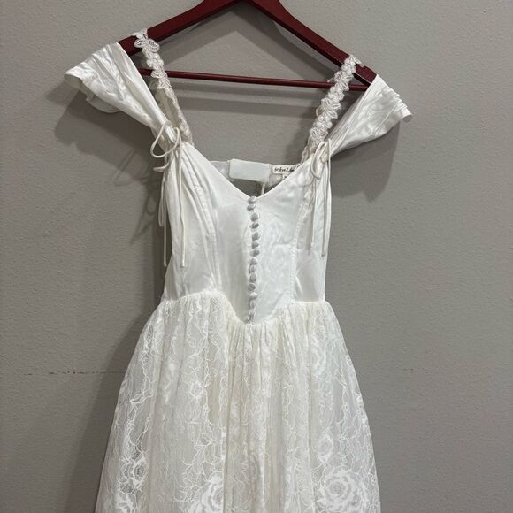 For Love And Lemons White Lace Wedding Dress - Picture 6 of 15